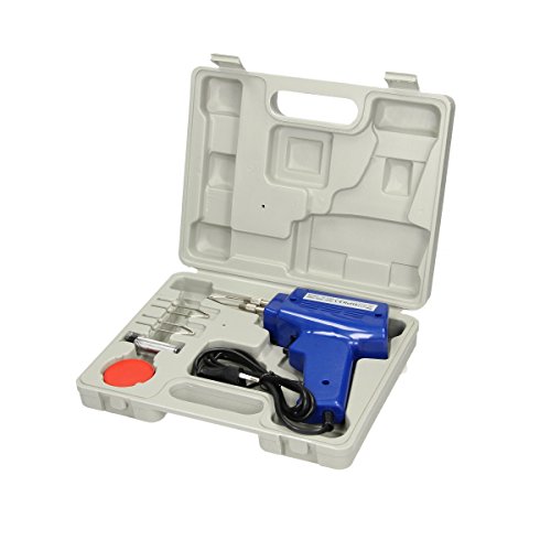 ECD Germany Lötpistole 100W mit LED Arbeitslicht inkl. 2 Lötspitzen 230V und Zubehörartikel im Systemkoffer Lötgerät Lötkolben Löten Lötzinn Lötbrenner Werkzeug