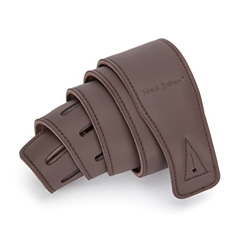 Dat Strap #1 Bester Gitarrengurt Leder, für Elektro, Akustik, Elektroakustische, Bass und Konzertgitarre | Gepolstert für Zusätzlichen Komfort | Schwarz | Enthält 2 Kostenlose Pick Geek Stahlplektren