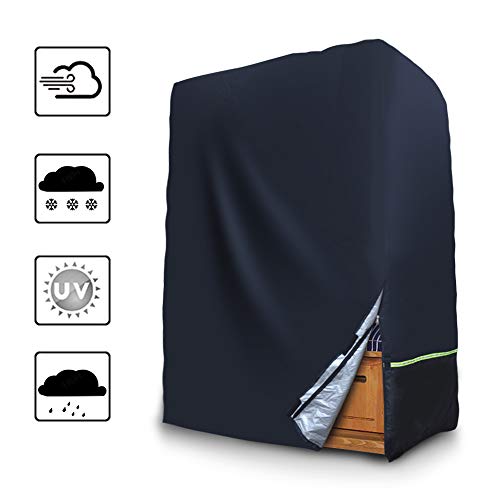 Hailey&Elijah strandkorb schutzhülle,strandkorbhülle Winterfest und uv beständig Schutzhülle Strandkorb,Wasserdichtes Atmungsaktives 190T Oxford-Gewebe Strandkorb Abdeckung(135x105x175/140cm)