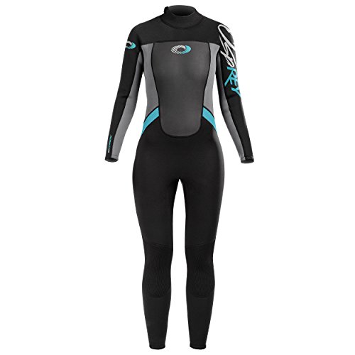 Osprey Damen Origin 5/4 mm Winter Neoprenanzug – Schwarz/Rot, Damen, Origin, Schwarz/Blau, S