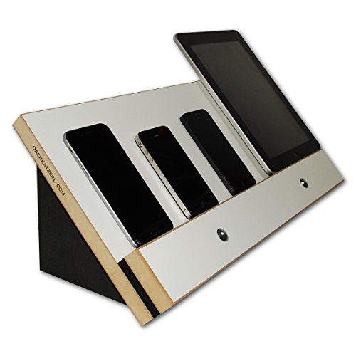 VanDock 47 Multi Ladestation (Die Dockingstation ohne sichtbare Kabel für Handy & Tablet, Apple, iPhone, iPad, Samsung, Galaxy, Fire-Tablet - Universal Ladestation für mehrere Handys und Tablets) VD47 - (Weiß)