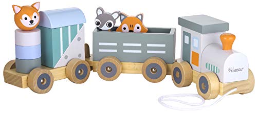 Kindsgut Holz-Eisenbahn, Holz-Bausteine, Zoo-Tiere