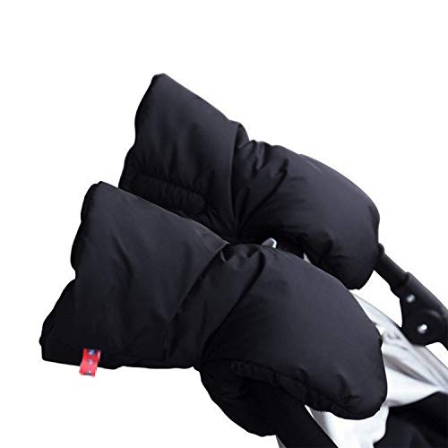 Trounistro Handwärmer, Handschuhe Kinderwagen Handmuff Kinderwagen Handschuhe mit Baumwolle Innenseite,Wasserfest atmungsaktiv und windfest,Universalgröße für Kinderwagen - Schwarz