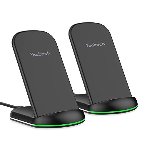 YOOTECH Wireless Charger, [2-Pack] Qi-Zertifiziert Wireless Ladestation für iPhone XS MAX/XR/XS/X/ 8/8 Plus, 10W Fast Induktive Ladegerät für Galaxy S10+/S10/S10e/Note 9/S9/S9 Plus/Note 8/S8/S8 Plus