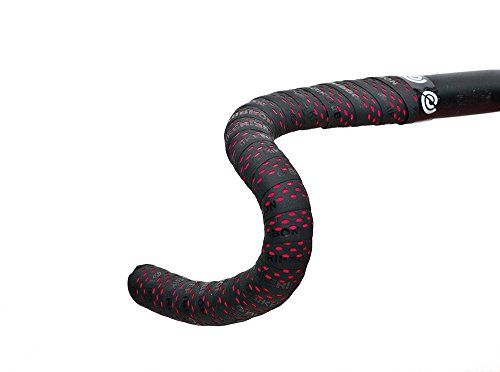 Bike Ribbon Drops Double Layer Bar Tape, Schwarz (Black/Red), One Size