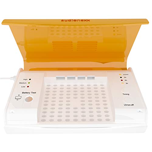 Audionexx Hörgeräte Trockenbox Mit UV Licht - Elektrischer Trockner, Reiniger & Desinfektion Für Hörgeräte