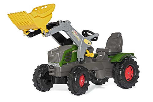 Rolly Toys 611058 Traktor Farmtrac Fendt 211 Vario inklusive Frontlader Trac Lader, mit Kettenantrieb, Flüsterreifen, verstellbarer Sitz (für Kinder ab 3 Jahren,Farbe grün)