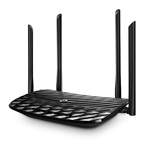 TP-Link Archer C6 Gigabit Router Wi-Fi Dual Band AC1200 Wireless, 5 Gigabit-Anschlüsse, 4 Antennen, 1 Interne Antenne, Access Point, MU-MIMO, Netzwerk Ospite