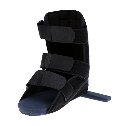 MagiDeal Einzel Nachtschiene Verstellbar Fußschiene Gegen Plantarfasziitis Fersensporn - Schwarz, M