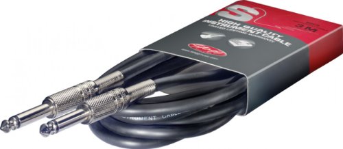 Stagg Hochwertiges Instrumentenkabel Klinke auf Klinke 3 Meter