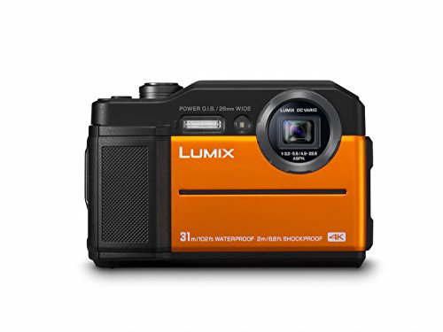Panasonic LUMIX DC-FT7EG-D Outdoor Kamera in Orange (20,6 Megapixel, 4K Foto, 4K Video, Wasserdicht bis 31 m, USB, stoßfest bis 2 m)