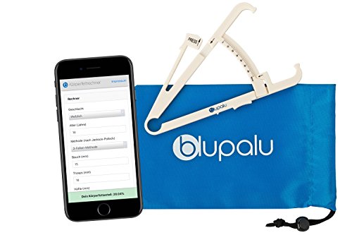 blupalu Körperfettzange Caliper zum Messen von Körperfett - Web-App Körperfett-Rechner