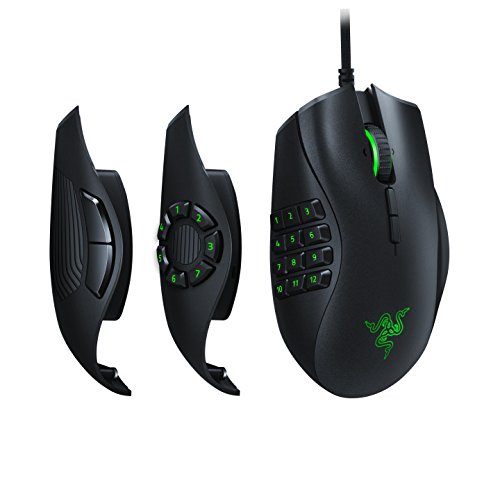 Razer Naga Trinity MOBA/MMO-Gaming-Maus (Drei austauschbare Seitenteile, Optischer 5G-Sensor mit Echten 16.000 DPI, Mechanische Maustasten, bis zu 19 programmierbare Taste & Razer Chroma Beleuchtung)