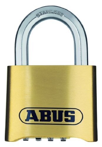 ABUS Messing-Zahlenschloss 180IB/50 Vorhangschloss, Marine, 25543