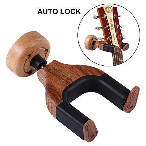 Gitarrenhalter für Die Wand , ACITMEX Gitarrenständer, Schwerkraftsperre Gitarre Halterung Holz, Gitarrenhalter für Akustikgitarre, Klassische, Gitarre, E-Gitarre, Bass, Ukulele, Musikinstrumente
