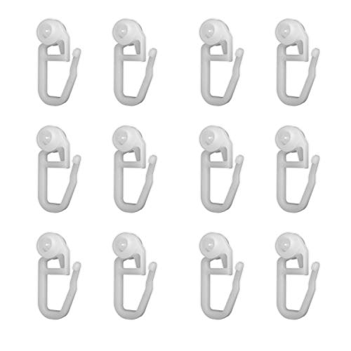 100x Universelle Gardinenrollen, Gardinenröllchen | 9mm Gardinengleiter | Geeignet für Vorhang & Gardinenschienen