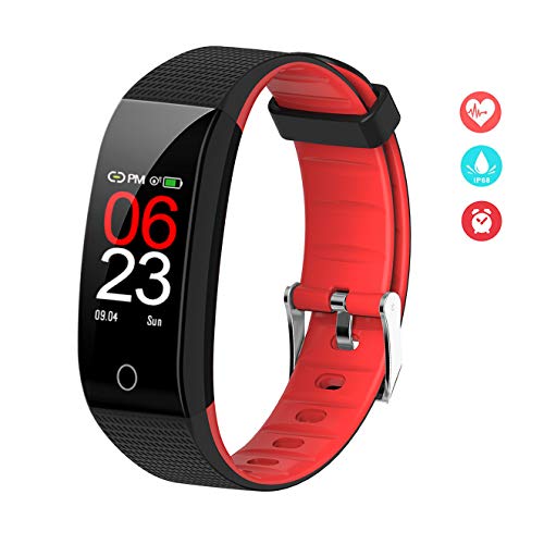 EFO SHM Fitness Armband Blutdruck Fitness Tracker Wasserdicht IP68 Schrittzähler Sport Uhr Aktivitätstracker Stoppuhr Pulsmesser Damen Herren Anruf SMS Vibrationsalarm für Handy