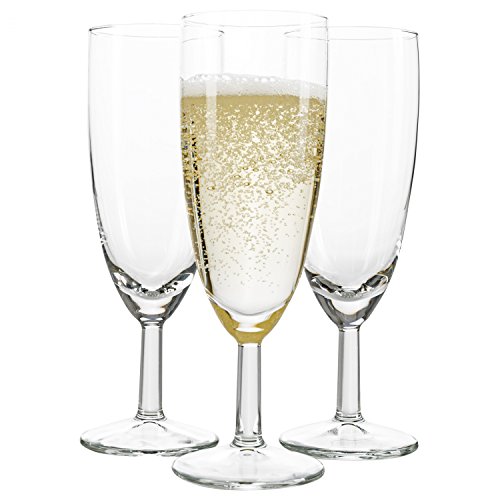 Van Well 48er Set Sektglas Royalty Standard, 18 cl, Ø 50 mm, H 160 mm, Sektflöte, Kelchglas, Champagner-u. Prosecco-Glas, Partyglas, glasklar, Gastronomie