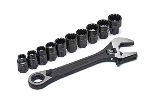 Crescent CPTAW8 200mm X6 Verstellbarer Einmaulschlüssel mit Integrierten Steckschlüssel-Set
