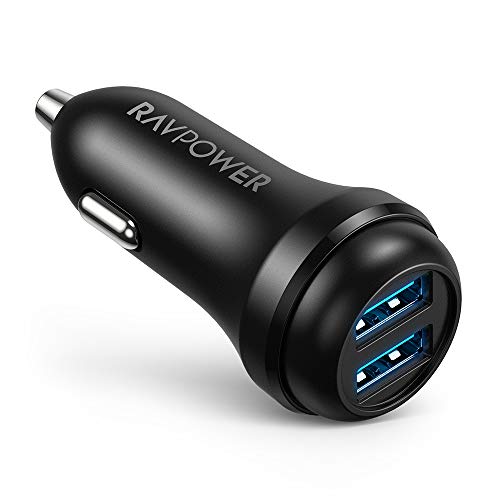 Auto Ladegerät USB Quick Charge 3.0, RAVPower 36W 2-Port Auto Ladeadapter Kfz Ladegerät für iPhone, iPad, Galaxy/Note/S9, HTC, LG, Smartphones, Tablets, Powerbank usw