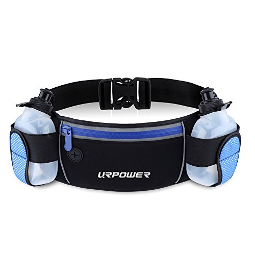 Sport Hüfttasche mit Flaschenhalter ,URPOWER Multifunktions Verstellbar Gurt Sports Lauftasche Hüfttasche mit Handy Smartphone und Wasser Flaschen Halter Passt Smartphone Handy iPhone 6S, 6S Plus, 6, 6 Plus, 5S, 5, 4S Samsung S7, S6, S5, S5 Mini, S4, S4 Mini Sony Z5 Z4 Z3 Z2 Z1 Huawei P9 P8 Honor 7 und Alle Handy bis 5,7 Inch für Wanderung Laufen Radfahren Reisen und Outdoor Aktivitäten (Fla