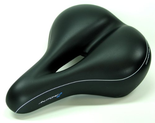 Gelsattel Anatomic 2 City Touren Sattel ~ Fahrradsattel mit Gel-Kissen reduziert die Druckbelastung auf Prostata + Schambein erheblich