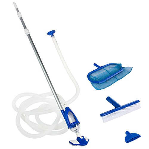 Intex 28003 Pool Reinigungsset mit Kescher, Bodensauger und Teleskopstange, 5-teilig mehrfarbig