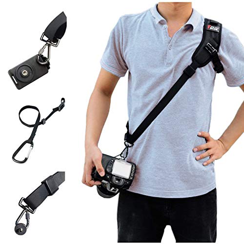 Kameragurt, Schnellverschluss Kamera Tragegurt Kamera Schnelle Gurt mit Sicherheits Tether für Canon Nikon Sony Panasonic Kameras DSLR SLR