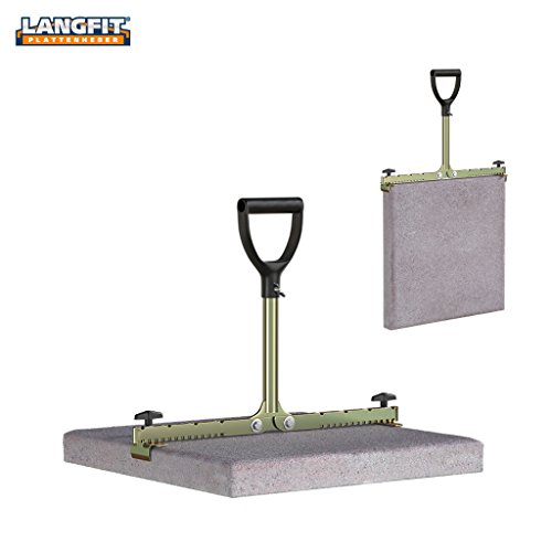 LANGFIT Plattenheber - Rückenfreundlich durch extra langen Griff - 20 bis 50cm - Schonend für Rücken und Hüfte! Tragkraft bis 60kg - Made in Germany - MS-PH2050L