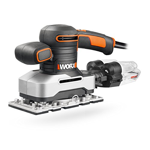 Worx WX642 Schwingschleifer 270 W – Handlicher Schleifer mit Zyklontechnologie für ein sauberes Arbeiten – Großer Schwingkreis & einfache Bedienung