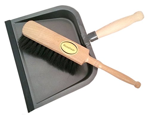 WFG Kehrgarnitur Putzmarie Kehrblech + Handfeger (Grau)