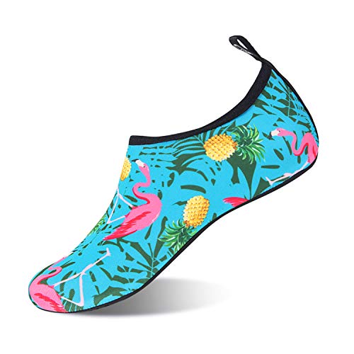 IceUnicorn Schwimmschuhe Damen Herren Strandschuhe Surfschuhe Aquaschuhe Barfuß Badeschuhe für Wassersport Beach Pool Surfen Yoga(Ananas, 36/37EU)