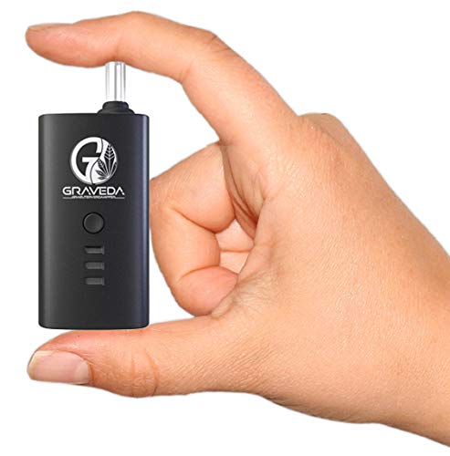 Vaporizer 'Mini' by Graveda, Verdampfer mit Glasmundstück und Keramik Kräuterkammer, Vape Pen geeignet für Dry Herb Kräuter, Vaporisator inkl. Zubehör