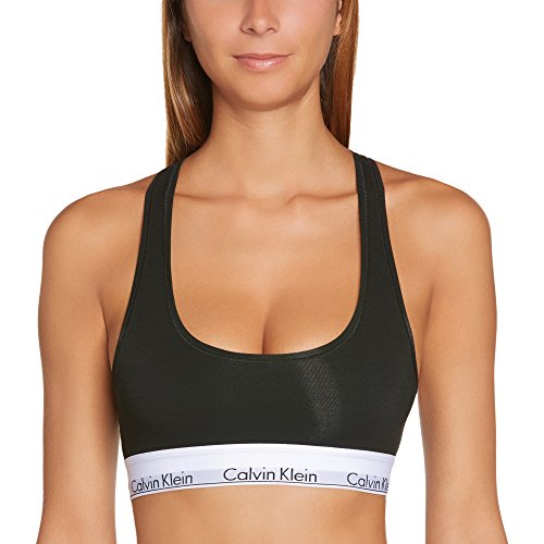 Calvin Klein Damen Bustier MODERN - BRALETTE, Einfarbig, Schwarz (BLACK 001), S