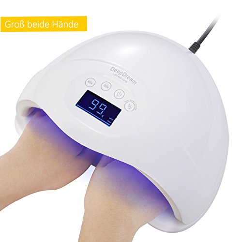 UV Lampe für Nägel , 48W LED-Nageltrockner LED Lampe for Gel Nail Nagellack mit UV Nagellampe für Shellac und Gelnagellack Lichthärtegerät mit Zeitmesser Sensor - Weiß | von Deep Dream
