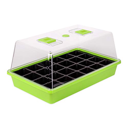 Schramm Zimmergewächshaus Anzuchtkasten 1, 2 oder 3 Stück 38x24x18 cm Mini Gewächshaus Anzuchtset Anzucht Set Treibhaus Anzuchtschale mit Deckel und Belüftung, Größe:1 Stück