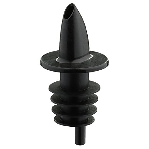 Westmark 12 Spirituosen-Ausgießer für Flaschen, Mit Luftröhrchen, Kunststoffkorken, Jet-Pour, Schwarz, 4110208S
