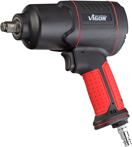 Vigor Druckluft-Schlagschrauber (max. Lösemoment 1200 Nm, Vierkant 12,5 mm (1/2 Zoll), Hochleistungs-Doppelhammer-Schlagwerk) V4800