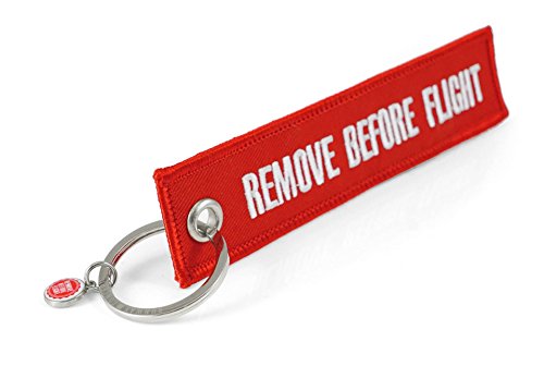 REMOVE BEFORE FLIGHT Schlüsselanhänger Rot