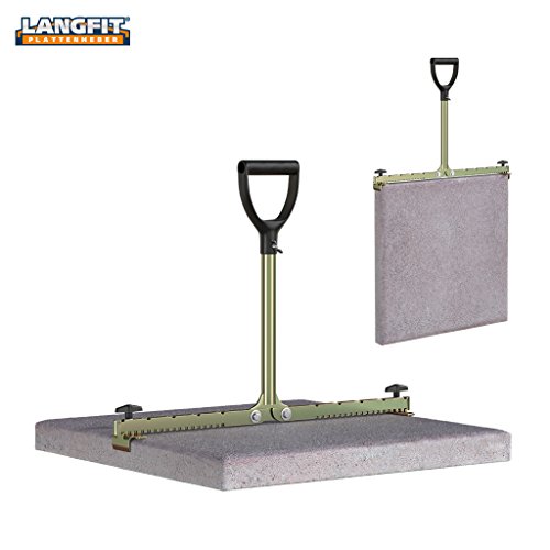 LANGFIT Plattenheber - Rückenfreundlich durch extra langen Griff - 30 bis 62cm - Schonend für Rücken und Hüfte! Tragkraft bis 60kg - Made in Germany - MS-PH2062L