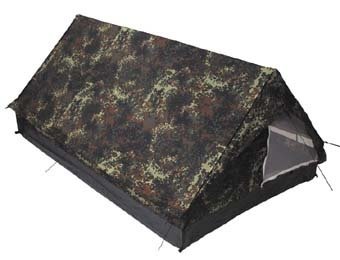 Zelt 'Minipack', flecktarn, Gr. 213x137x97cm, Moskitonetz