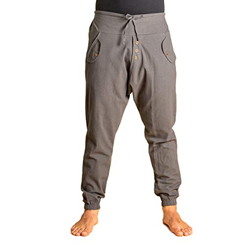 PANASIAM YOGIPANTS, Aladin-Style, Cotton, Unisex, Grey, L