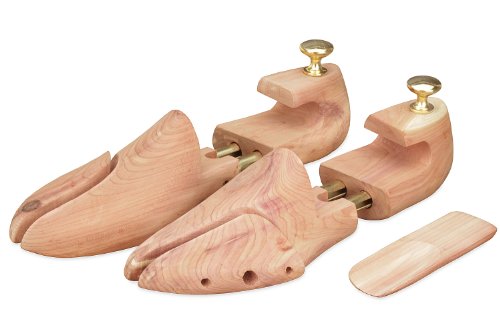 Langer & Messmer Schuhspanner aus Zedernholz ( für Herren und Damen ) inkl. Reiseschuhlöffel aus Zedernholz, Größe 34 bis 50, das Original!