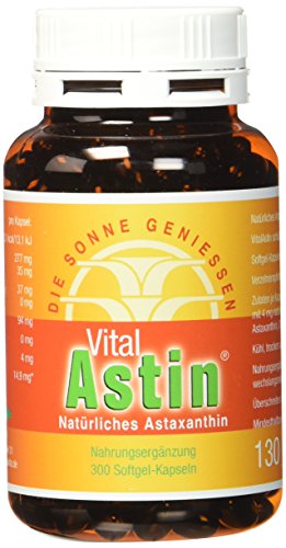 Astaxanthin - versandkostenfrei - VitalAstin 300 Kapseln - Das Original Ivarssons VitalAstin mit 4 mg natürlichem Astaxanthin - Antioxidans
