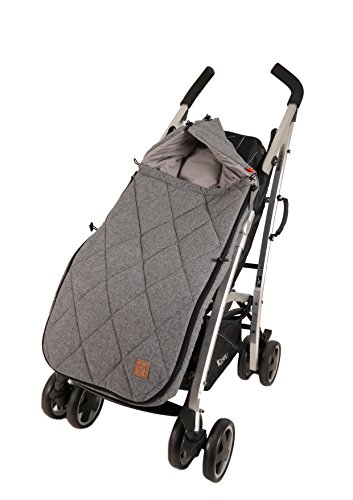 Kaiser 6574770 Sommer-Kinderwagen-Fußsack'Nikko Melange', grau