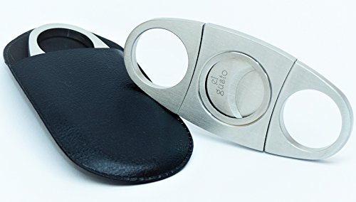 Zigarrenschneider mit Etui von EL GUSTO - Langanhaltende Schneidkraft, elegantes Design - Zigarrencutter Zigarrenbohrer von EL GUSTO