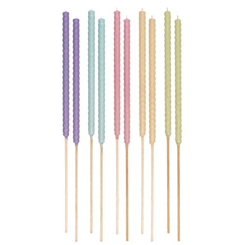 Hussala Narbonne Gartenfackel im 10er Set, 10 Wachsfackeln mit 5 Farben