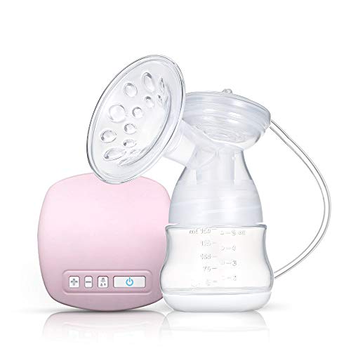 Decdeal Elektrische Milchpumpe Einzelnes Brustpumpe Wenig Lärm Anti Rückfluss Muttermilch Abpumpen BPA Frei inkl Schnuller mit Massage & Absaugung Flaschen Host USB Kabel Adapter
