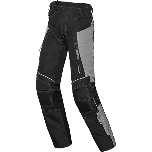 DXR Motorradhose, Motorradschutzhose Kinder Sommer Textilhose, Verbindungsreißverschluss, 2 Einschub-, 2 Gesäßtaschen, Taschen für Knie- und Hüftprotektoren, Protektoren nachrüstbar, Grau, 158-164