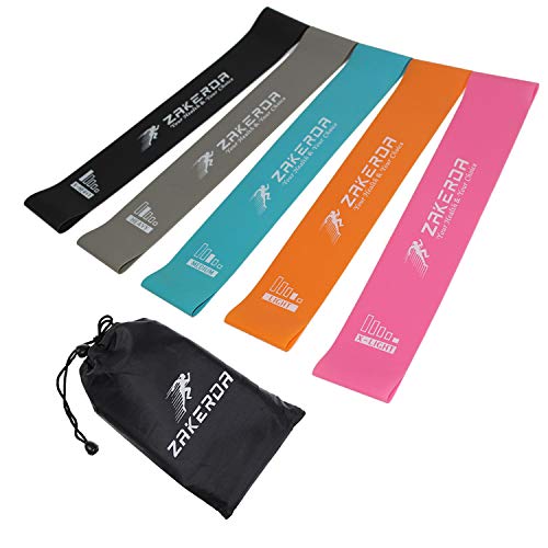 Theraband Fitnessband,Loops Resistance Bands Widerstandsbänder Fitnessbänder Terra Band Gymnastikband für Damen Workouts Pilates Yoga 5 Stärke